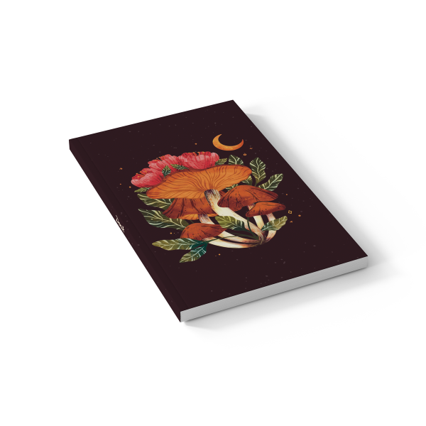 Denik Midnight Mushroom Layflat Journal Notebook