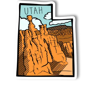 National Parks and Beyond Utah State Sticker