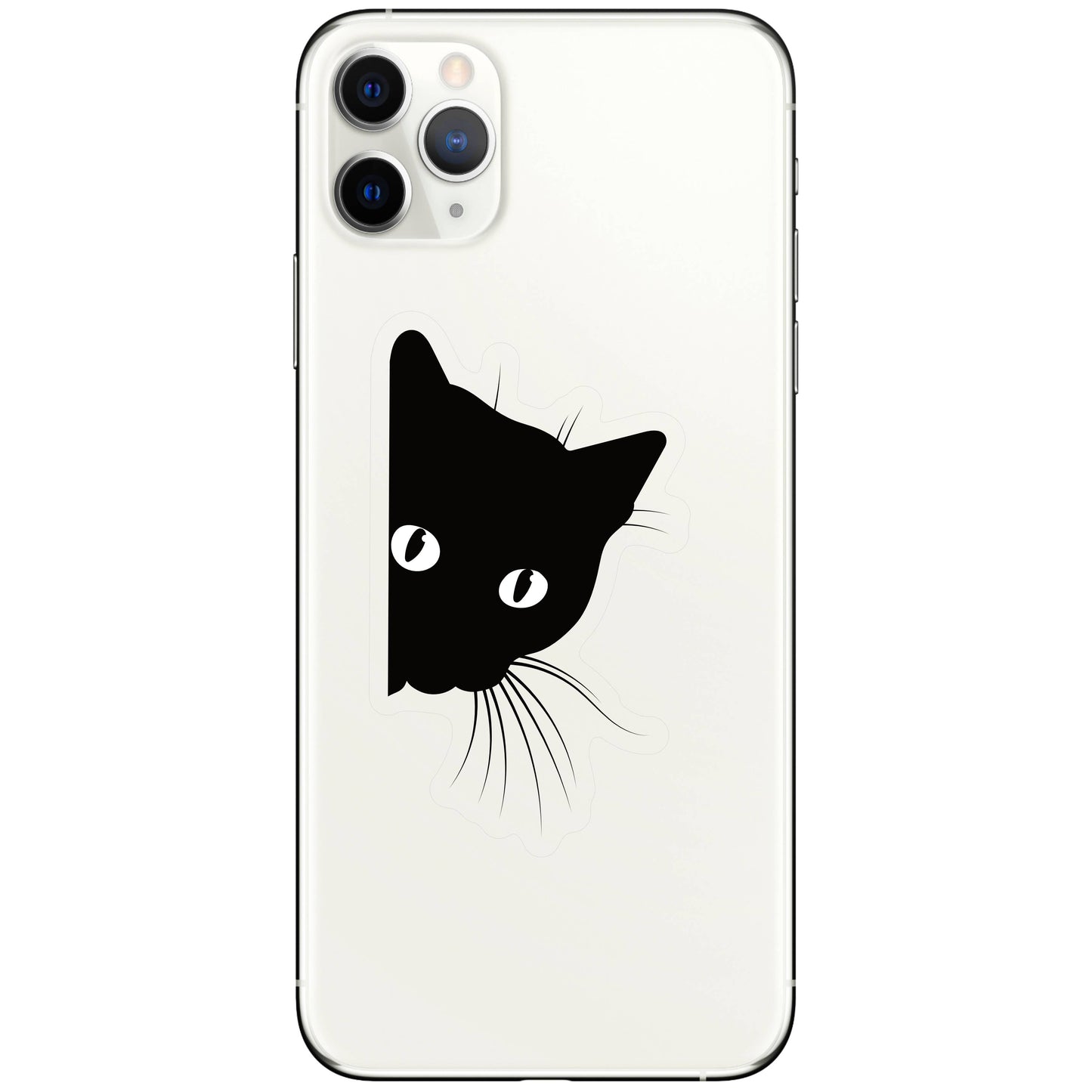 Lurking Kitty Cat Cute Clear High Quality Vinyl Sticker