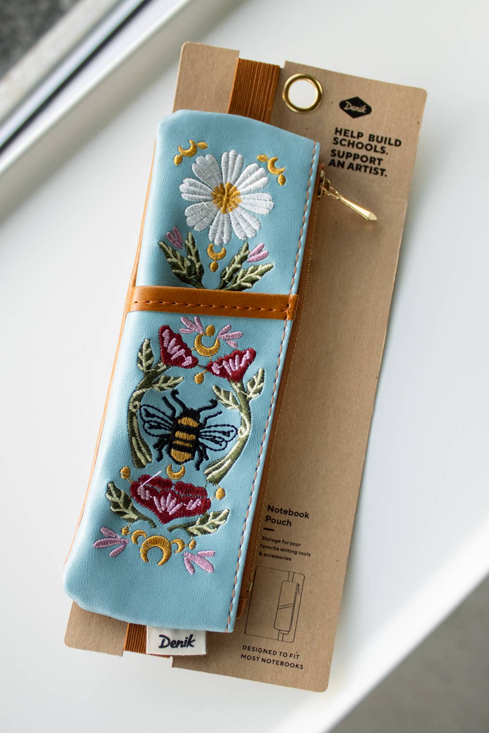 Denik Honeybee Tea Embroidered Notebook Pouch