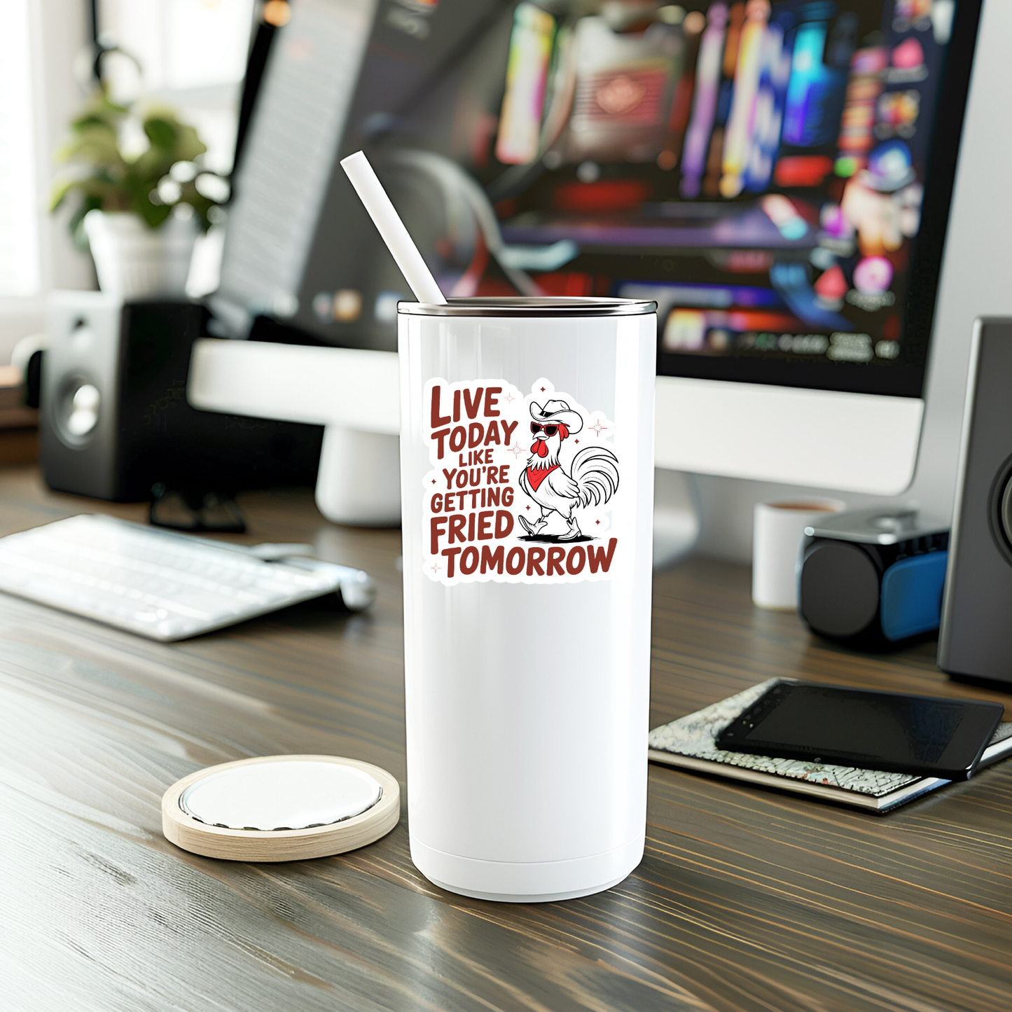 Funny Live Today Vinyl Sticker