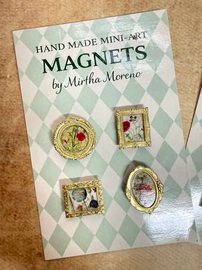 Vintage floral Magnets (Set of 4)
