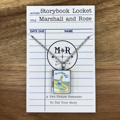 Book Locket Necklace - Oh, The Places You'll Go!