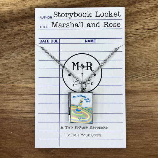 Book Locket Necklace - Oh, The Places You'll Go!