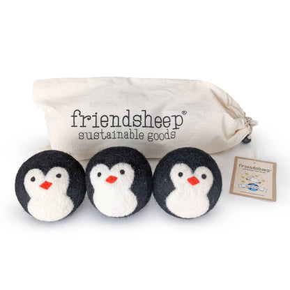 Friendsheep Penguin Eco Wool Dryer Balls - Set of 3