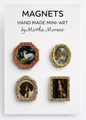Handmade Magnets Antique dog canine images (Set of 4 each)