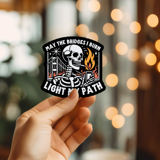 Funny Light My Path Vinyl Sticker