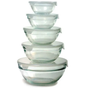 Norpro Glass Bowl Set w Lids 10pc
