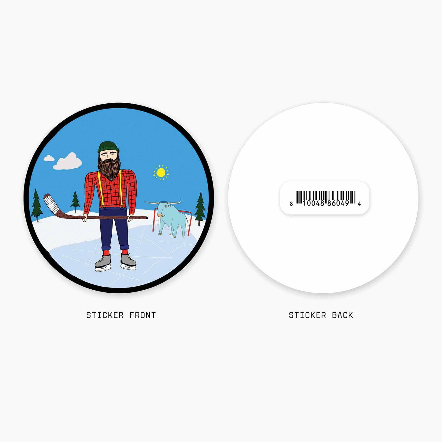Hockey Paul - 3" Art Sticker