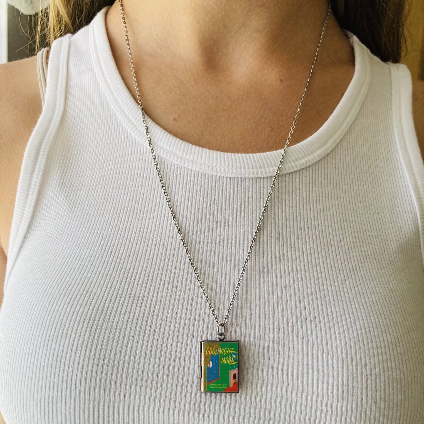 Book Locket Necklace - Goodnight Moon