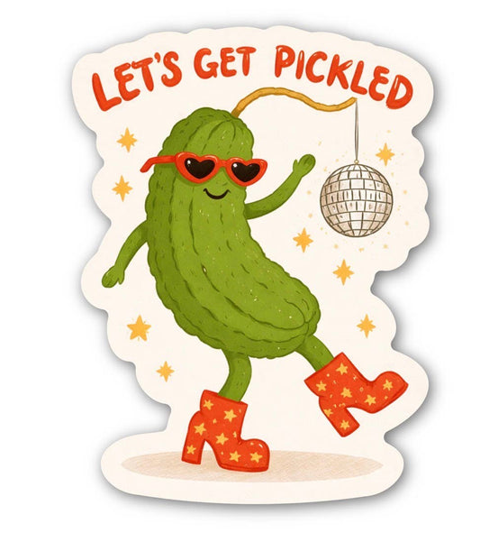 Let’s Get Pickled Sticker – Funny Pickle Sticker