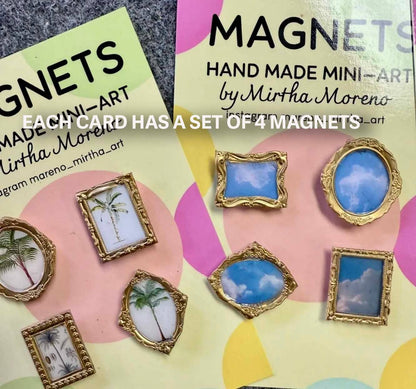 Fish Magnets -Miniature Framed Art 