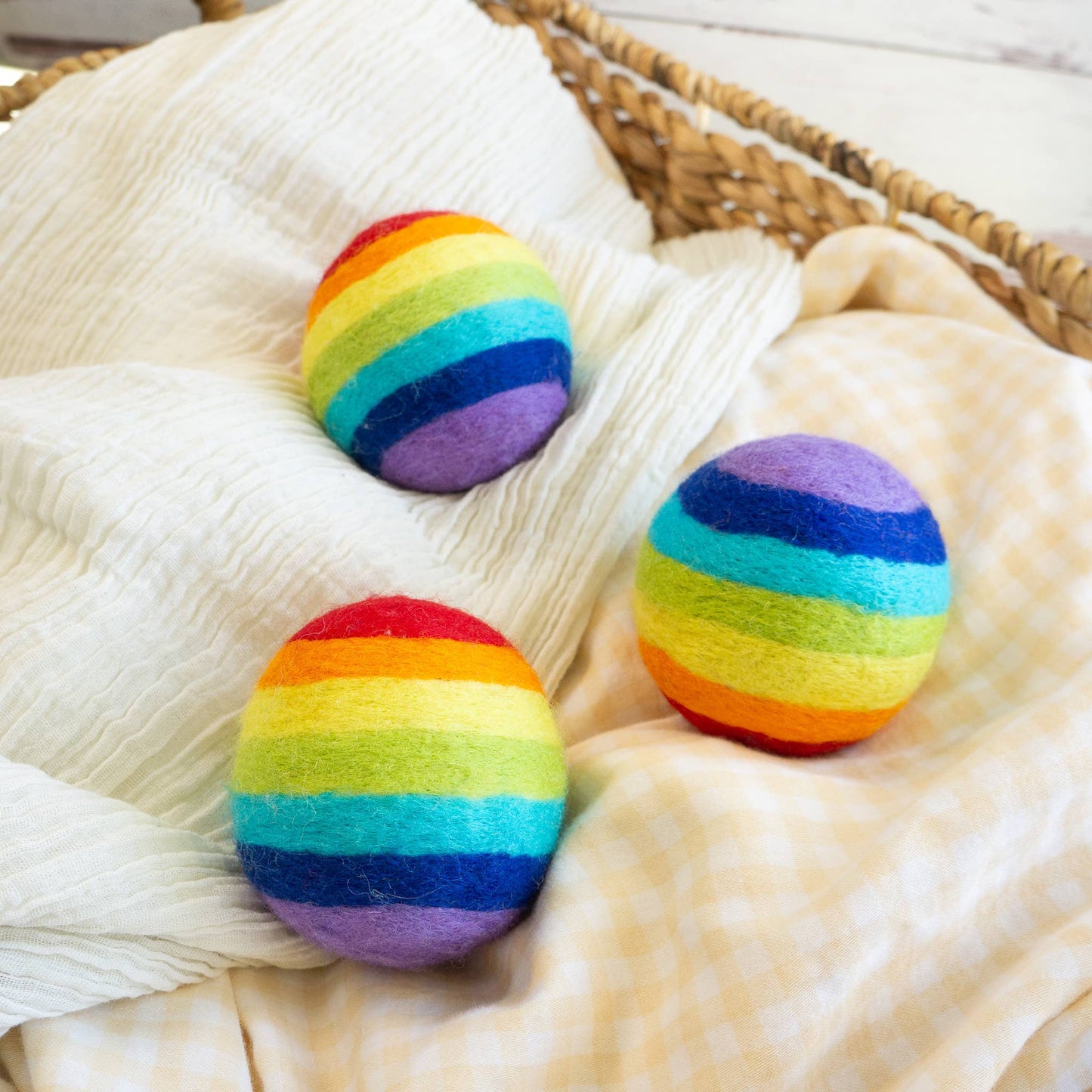 Friendsheep Rainbow Eco Wool Dryer Balls - Set of 3 - Pride