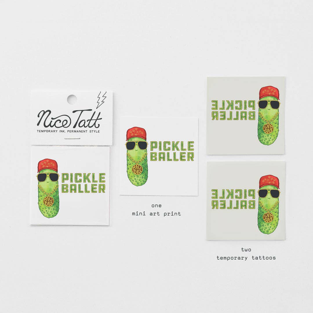 Pickle Baller - Temporary Tattoo