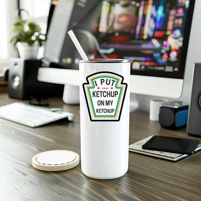 Funny Ketchup On My Ketchup Vinyl Sticker