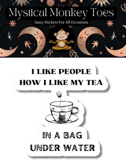 Funny I Like People Sticker