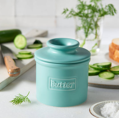 The Original Butter Bell® Crock - Cafe Matte Aqua