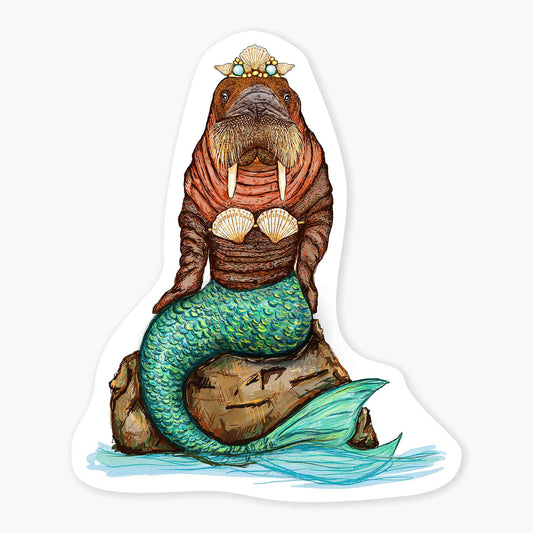 Mer-Walrus - 3" Art Sticker