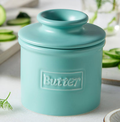 The Original Butter Bell® Crock - Cafe Matte Aqua
