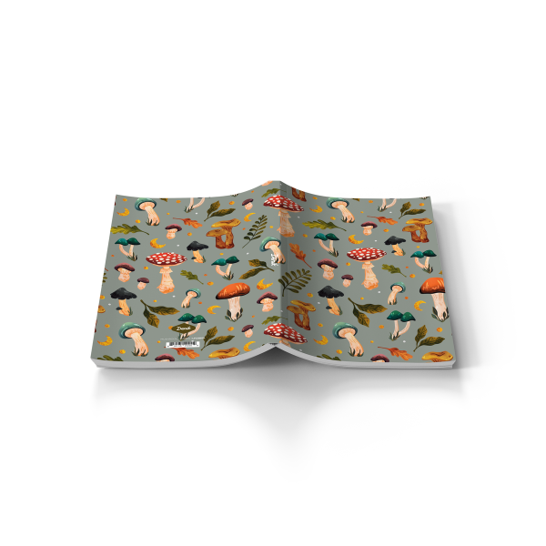 Denik Mushroom Garden Layflat Journal Notebook