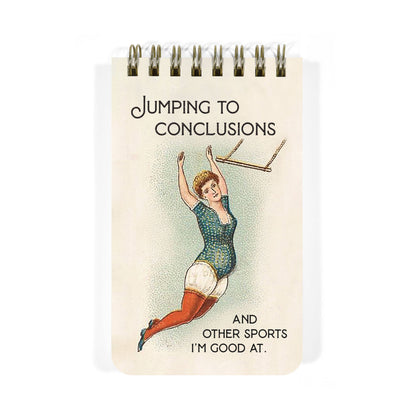 Jumping to Conclusions - Funny 3x5 Spiral Memo Notepad
