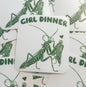 Girl Dinner Sticker (Glitter or White Available)