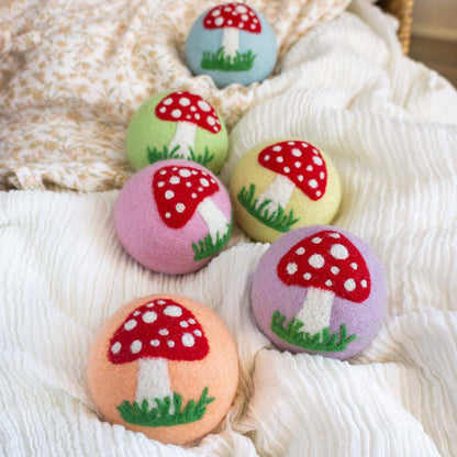 Friendsheep Enchanted Mushrooms Eco Wool Dryer Balls - Set of 6