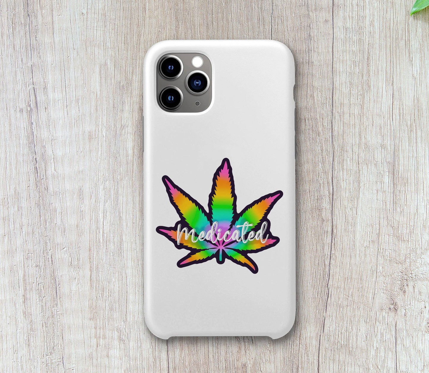 Medicated Cannabis Leaf Sticker