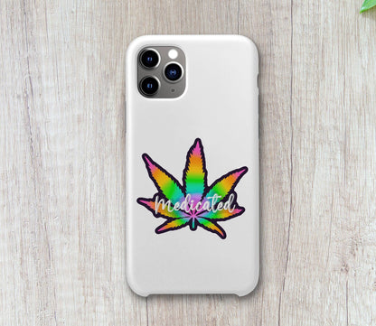 Medicated Cannabis Leaf Sticker