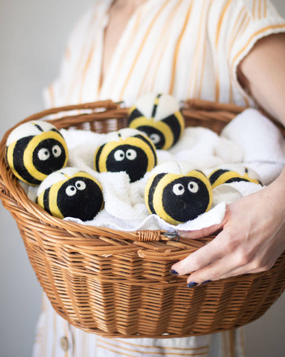 Friendsheep Busy Bees Eco Wool Dryer Balls - Set of 6