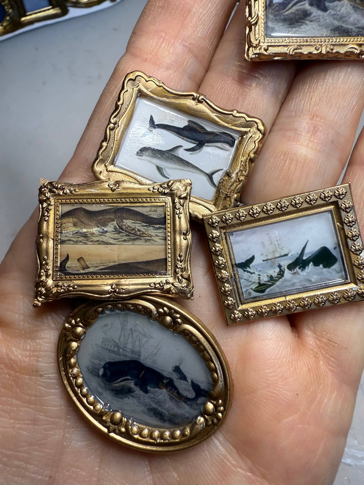 Whale magnets (Set of 4) vintage whaling