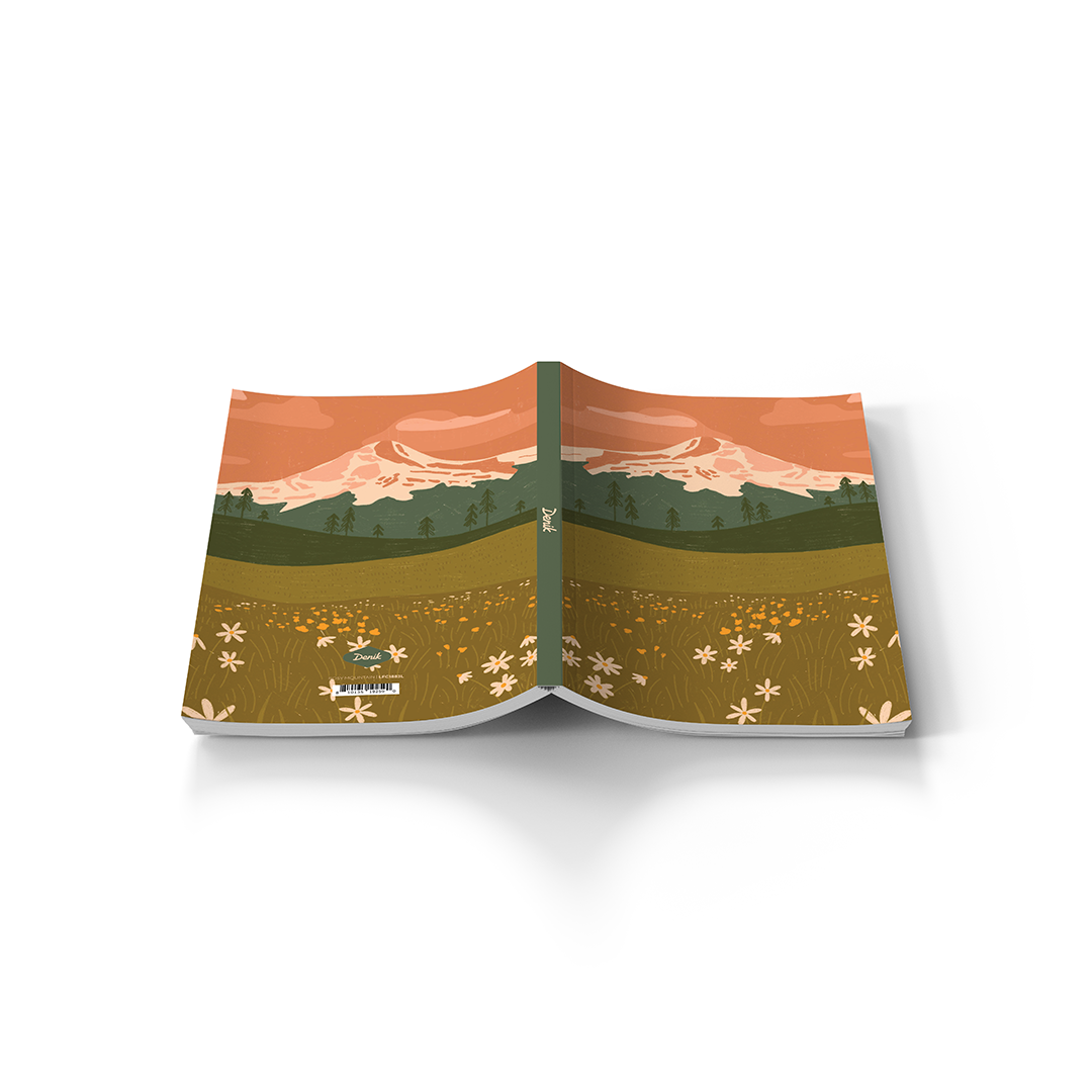 Denik Rosy Mountain  Soft Touch Layflat Notebook