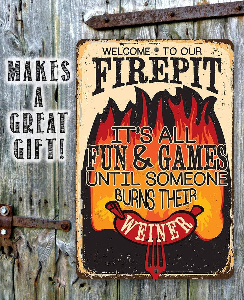 Rustic Metal Sign | It's All Fun and Games