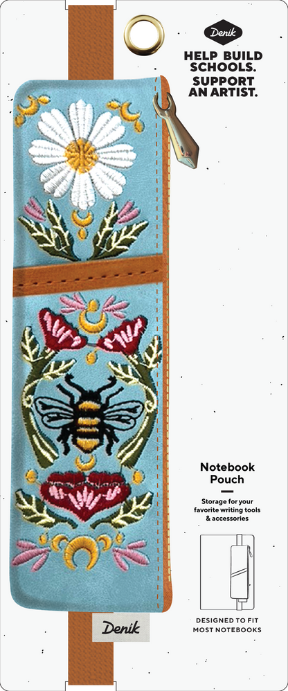 Denik Honeybee Tea Embroidered Notebook Pouch