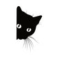 Lurking Kitty Cat Cute Clear High Quality Vinyl Sticker