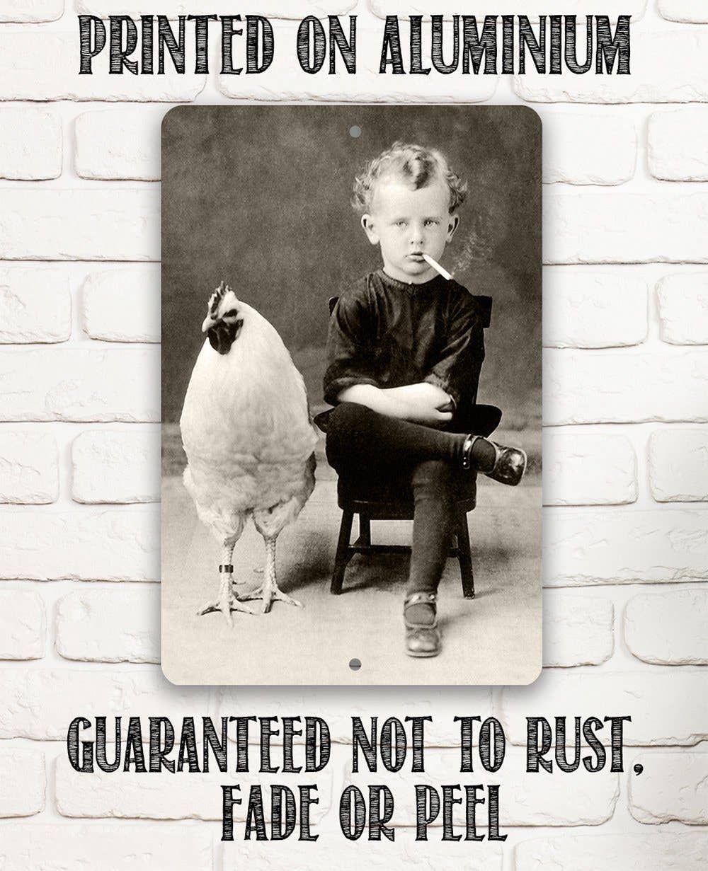 Rustic Metal Sign | Bizarre Strange Weird Boy