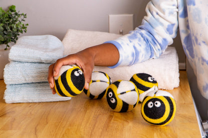 Friendsheep Busy Bees Eco Wool Dryer Balls - Set of 6