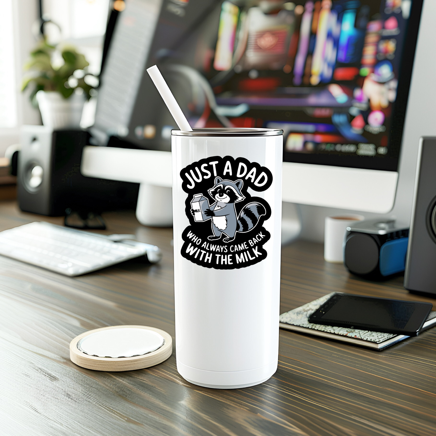 Funny Just A Dad Vinyl Sticker