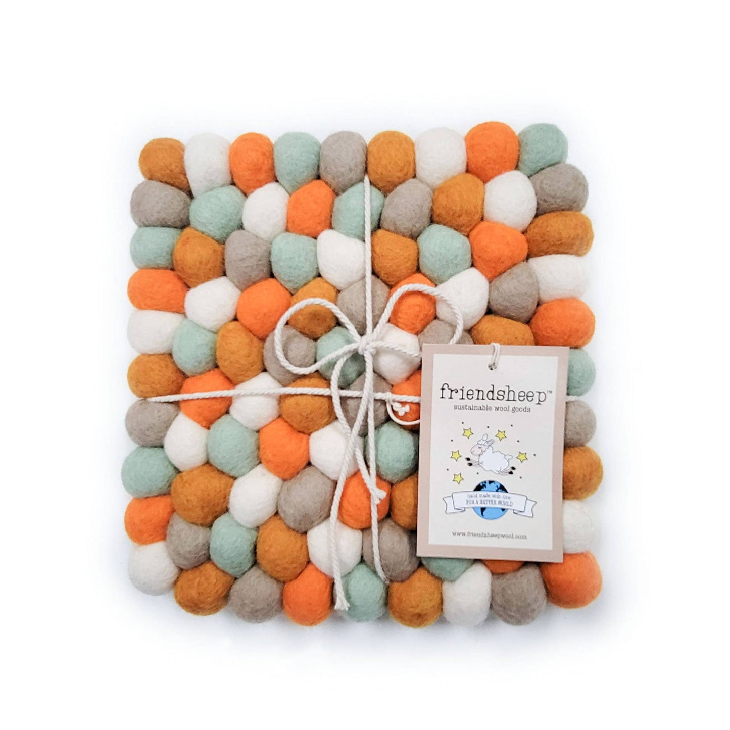 Friendsheep Pumpkin Patch Eco Coasters and Trivets