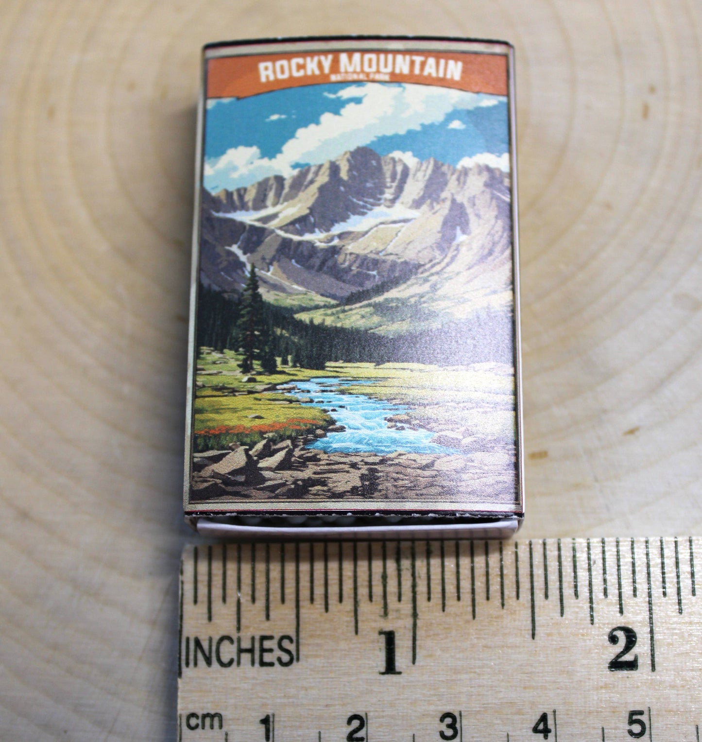 Rocky Mountian Vintage-looking National Park Matchboxes