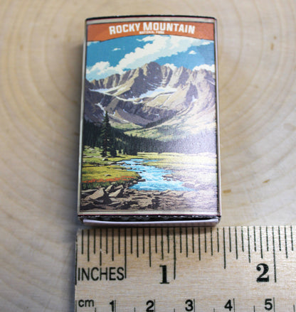 Rocky Mountian Vintage-looking National Park Matchboxes