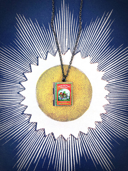 Book Locket Necklace - Frog and Toad Together