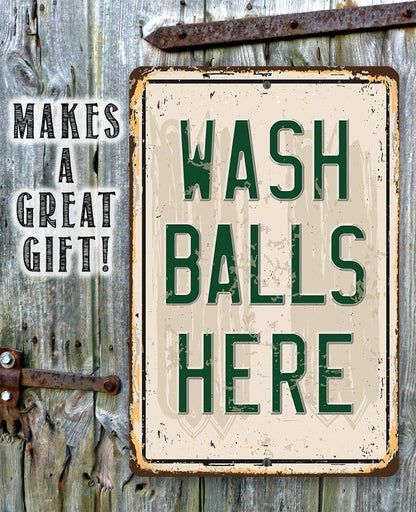 Golf Sign | Wash Balls Here Golf Sign