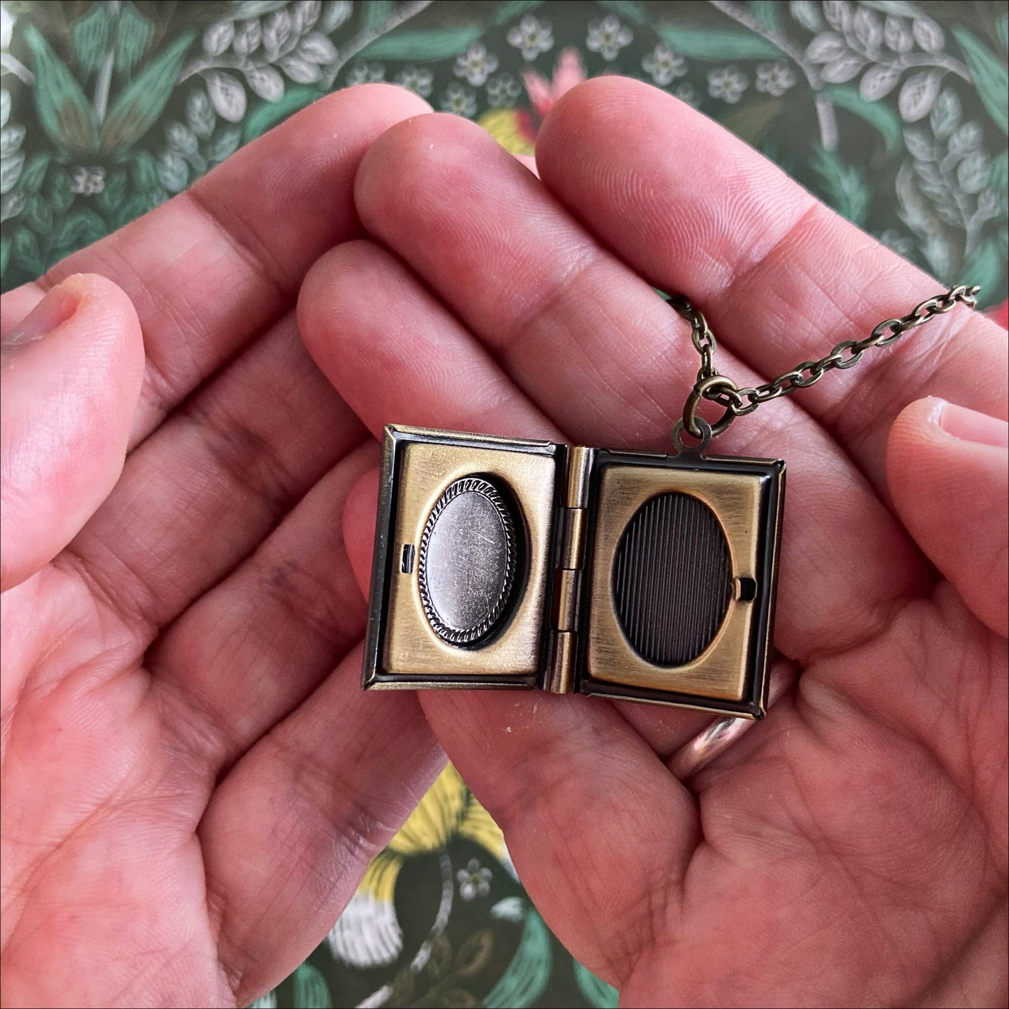 Book Locket Necklace - Frog and Toad Together
