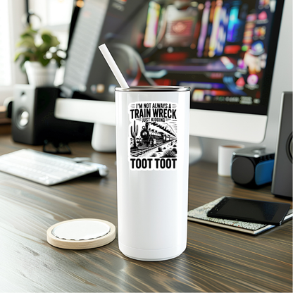 Funny Train Wreck Vinyl Sticker