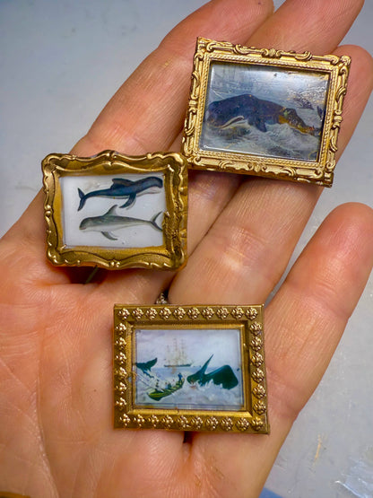 Whale magnets (Set of 4) vintage whaling
