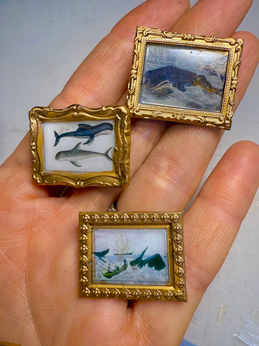 Whale magnets (Set of 4) vintage whaling