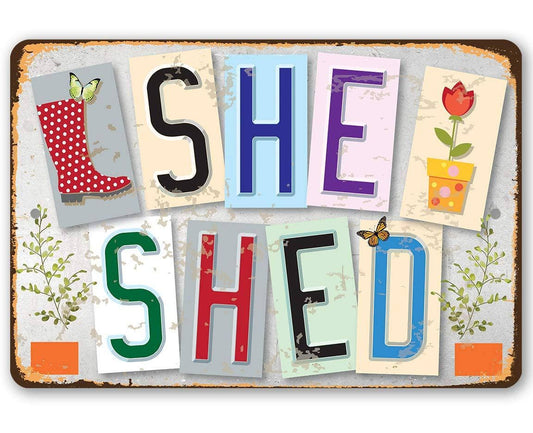 Rustic Metal Sign | She Shed