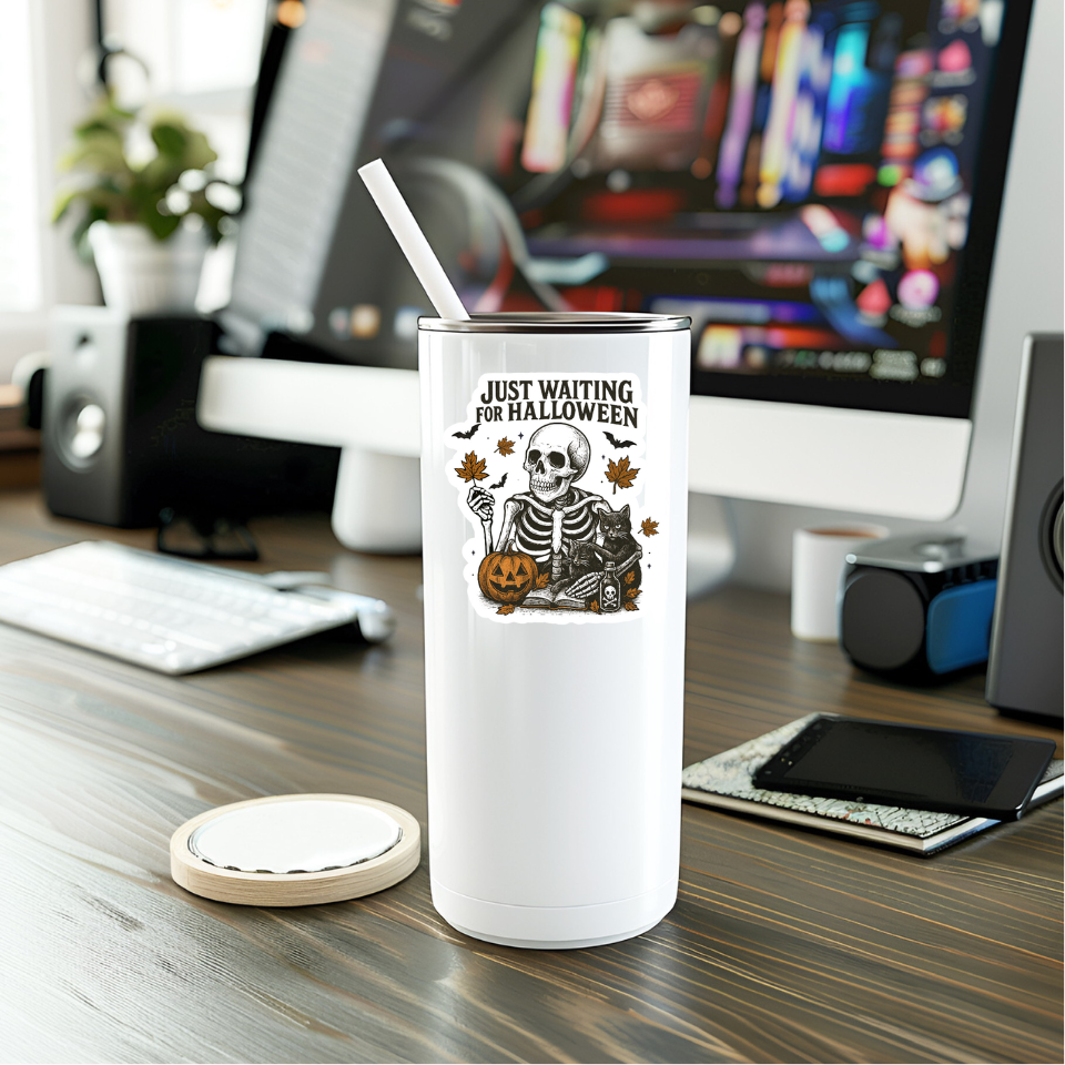 Funny Waiting For Halloween Vinyl Sticker