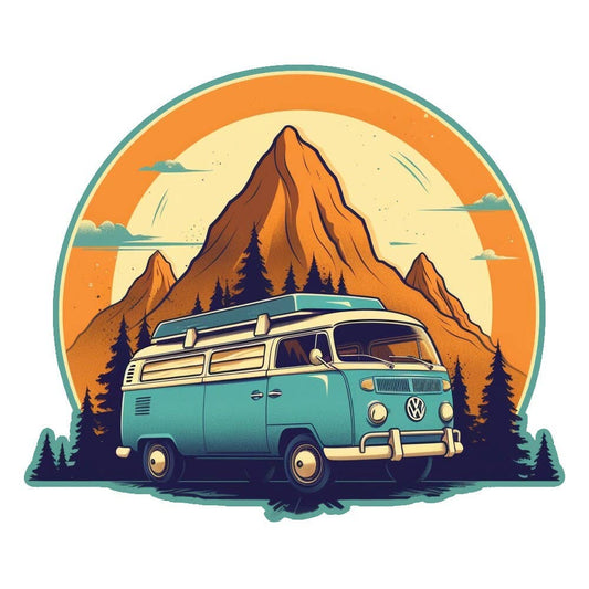 VW Bus Sticker- Teal